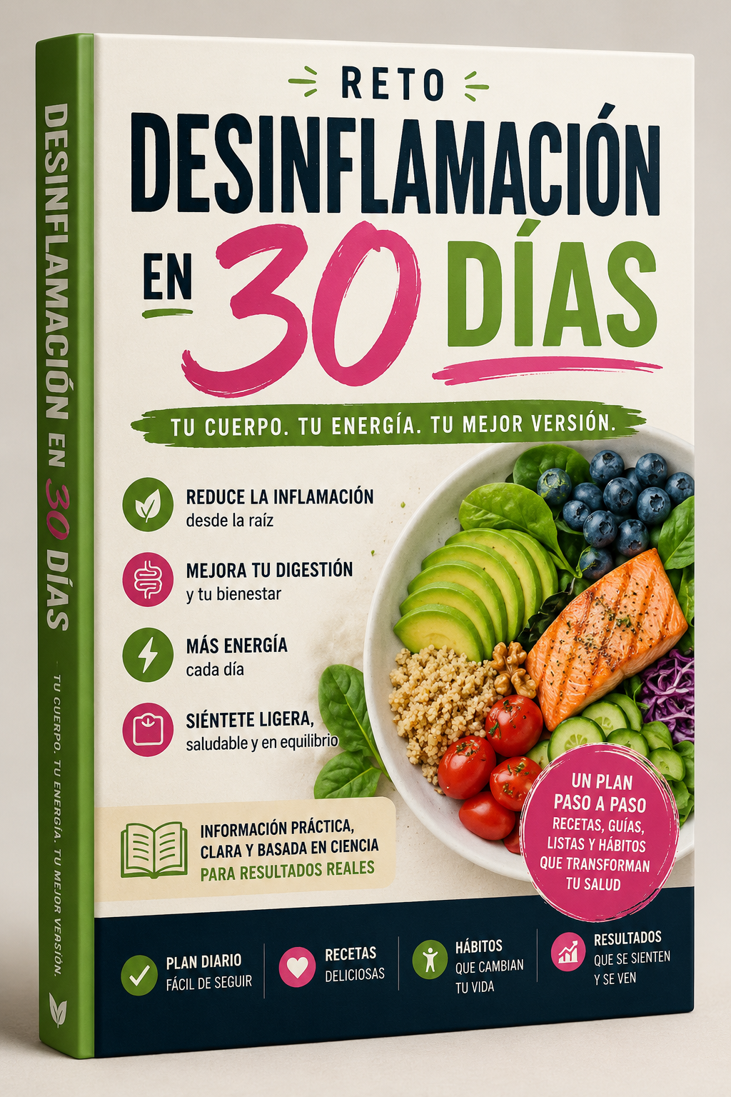 Desinflamate en 30 días, con éste reto,+ 3 bonos de regalo